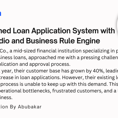 Streamlined Loan Application System with OmniStudio and Business Rule Engine